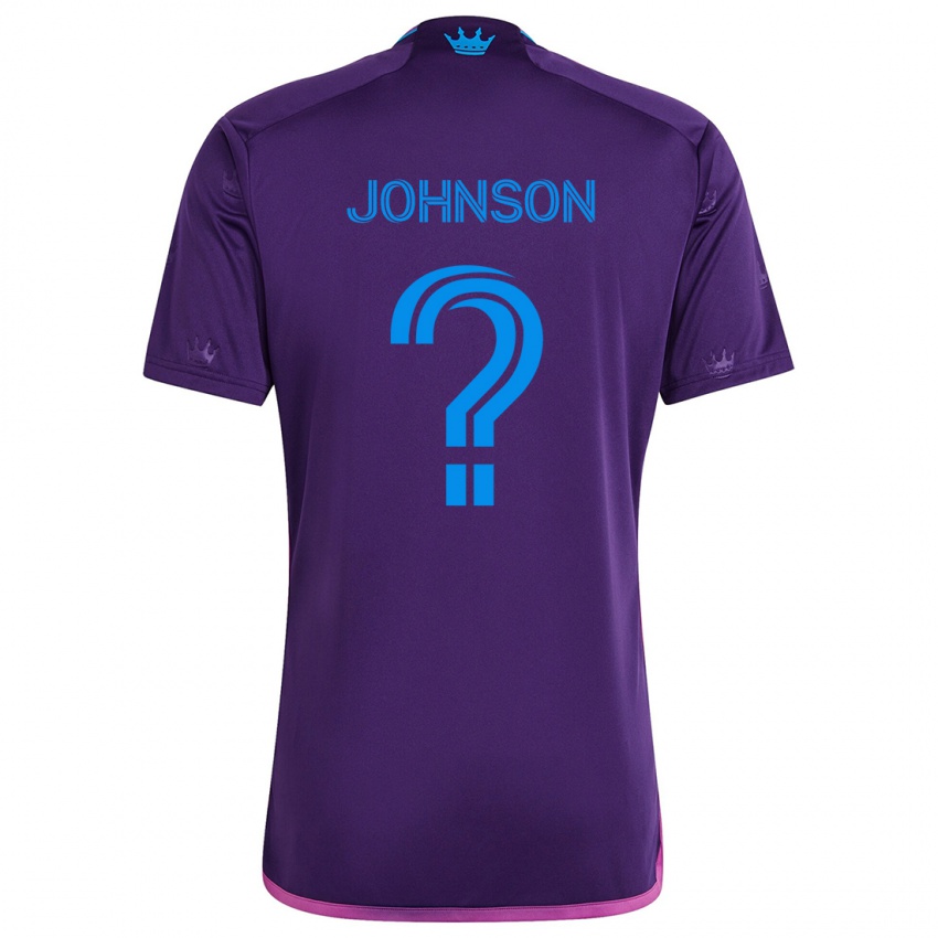 Niño Camiseta Tate Johnson #0 Azul Morado 2ª Equipación 2024/25 La Camisa México