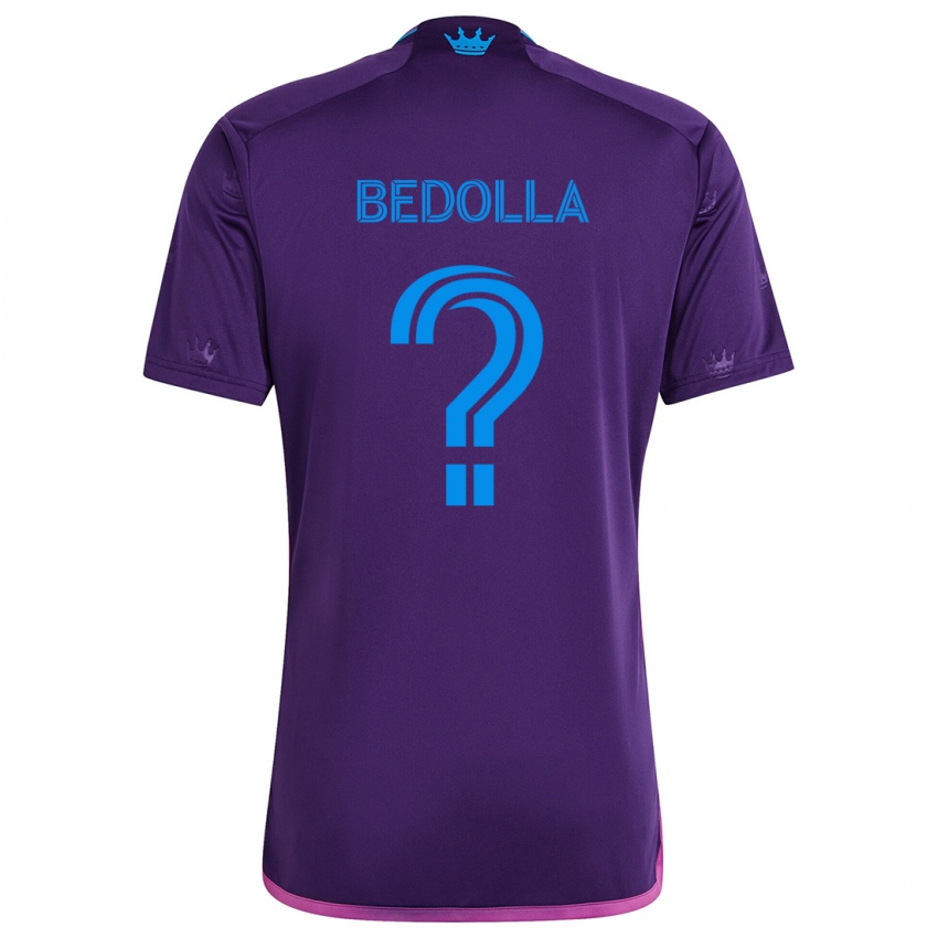 Niño Camiseta Brando Bedolla #0 Azul Morado 2ª Equipación 2024/25 La Camisa México