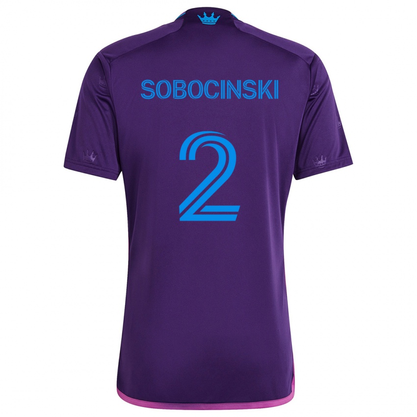 Niño Camiseta Jan Sobocinski #2 Azul Morado 2ª Equipación 2024/25 La Camisa México