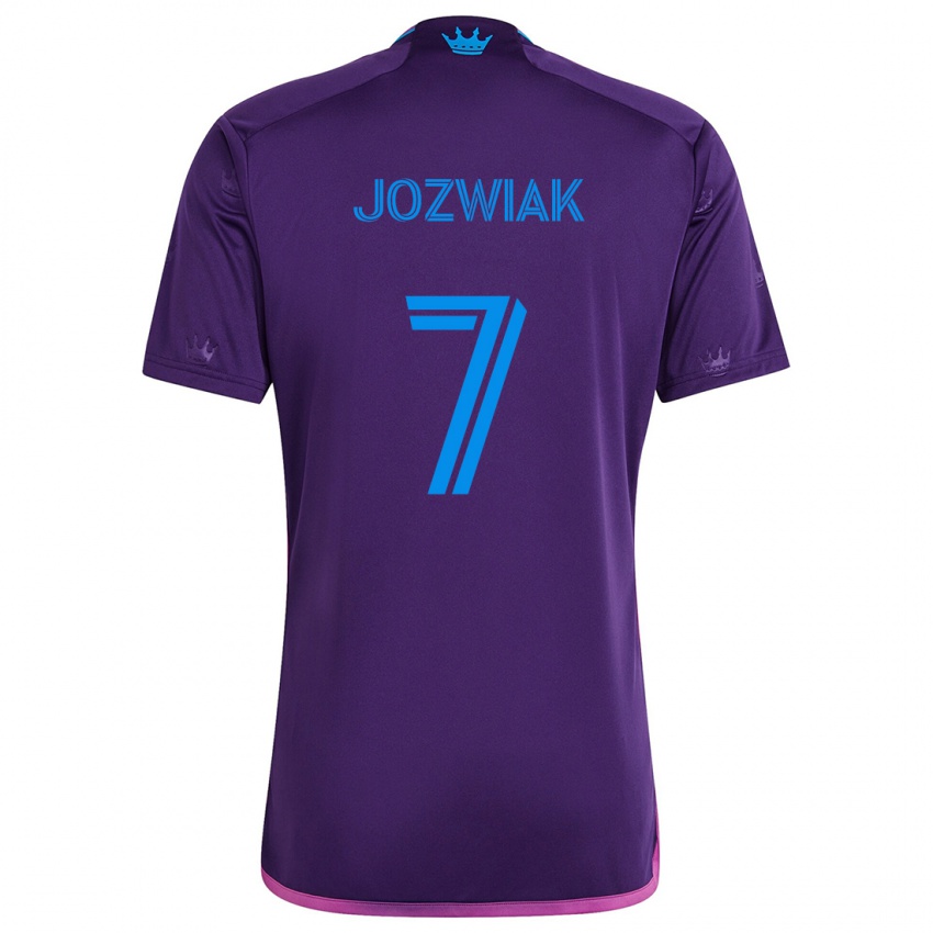 Niño Camiseta Kamil Józwiak #7 Azul Morado 2ª Equipación 2024/25 La Camisa México