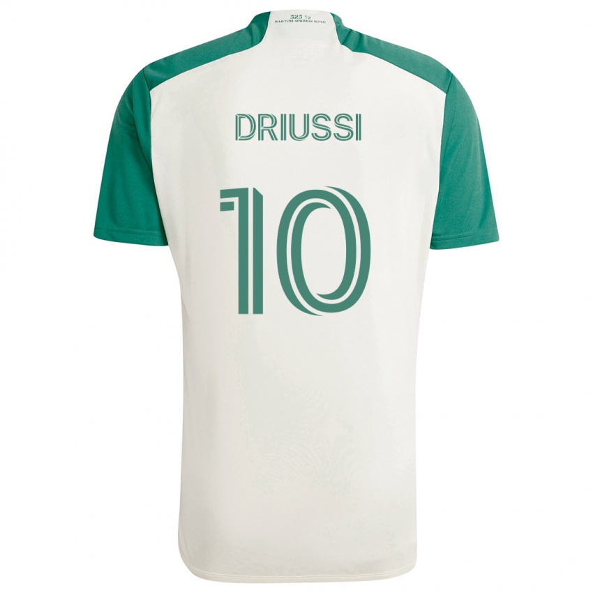 Niño Camiseta Sebastián Driussi #10 Colores Tostados Verde 2ª Equipación 2024/25 La Camisa México