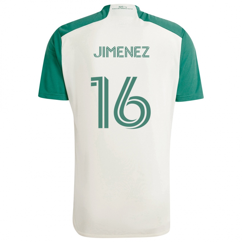 Niño Camiseta Héctor Jiménez #16 Colores Tostados Verde 2ª Equipación 2024/25 La Camisa México