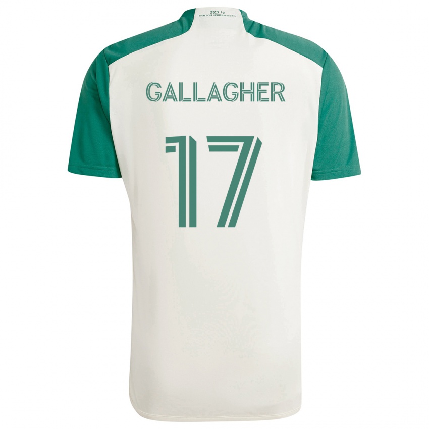 Niño Camiseta Jon Gallagher #17 Colores Tostados Verde 2ª Equipación 2024/25 La Camisa México