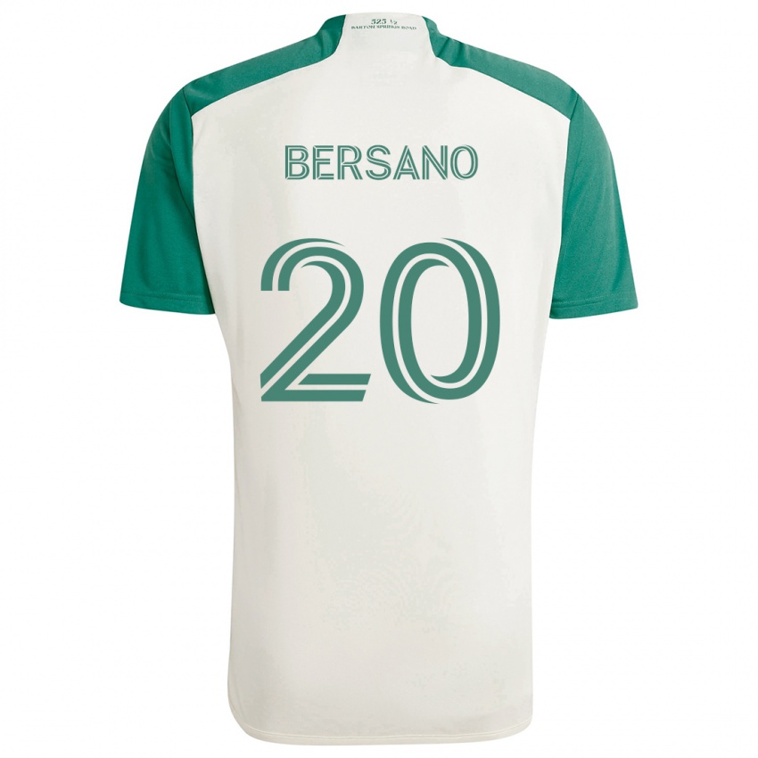 Niño Camiseta Matt Bersano #20 Colores Tostados Verde 2ª Equipación 2024/25 La Camisa México