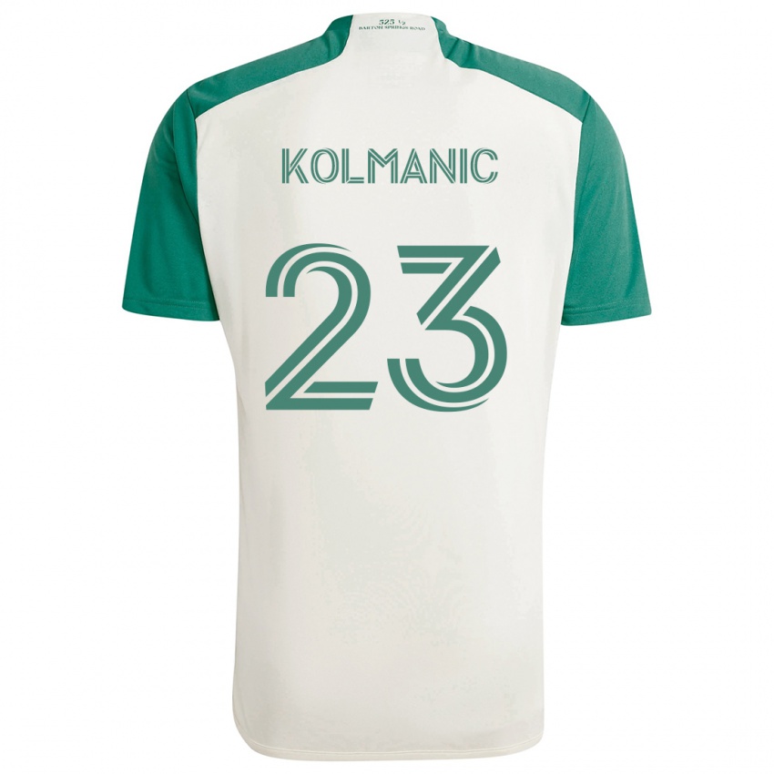 Niño Camiseta Zan Kolmanic #23 Colores Tostados Verde 2ª Equipación 2024/25 La Camisa México