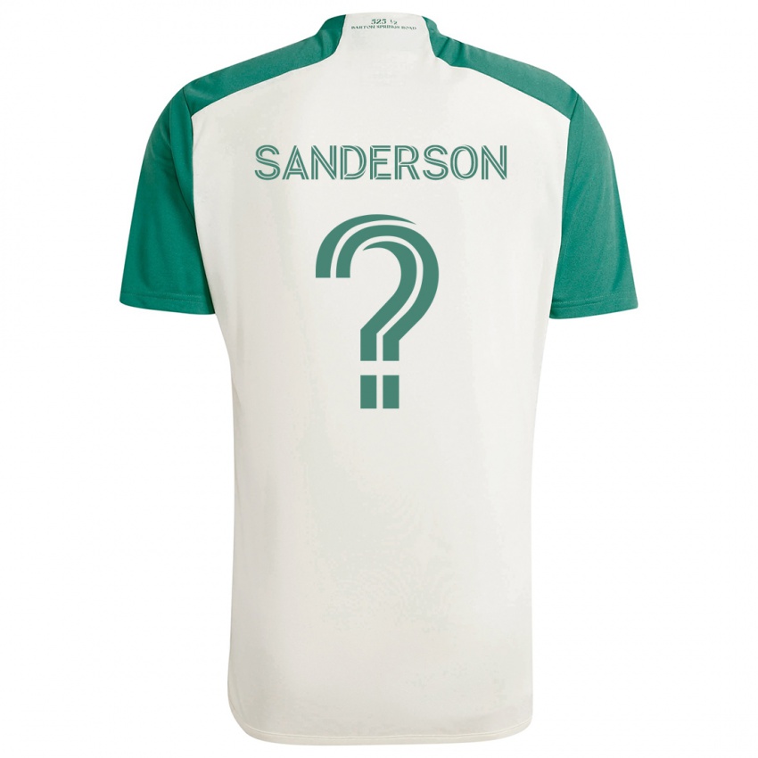 Niño Camiseta Spencer Sanderson #0 Colores Tostados Verde 2ª Equipación 2024/25 La Camisa México