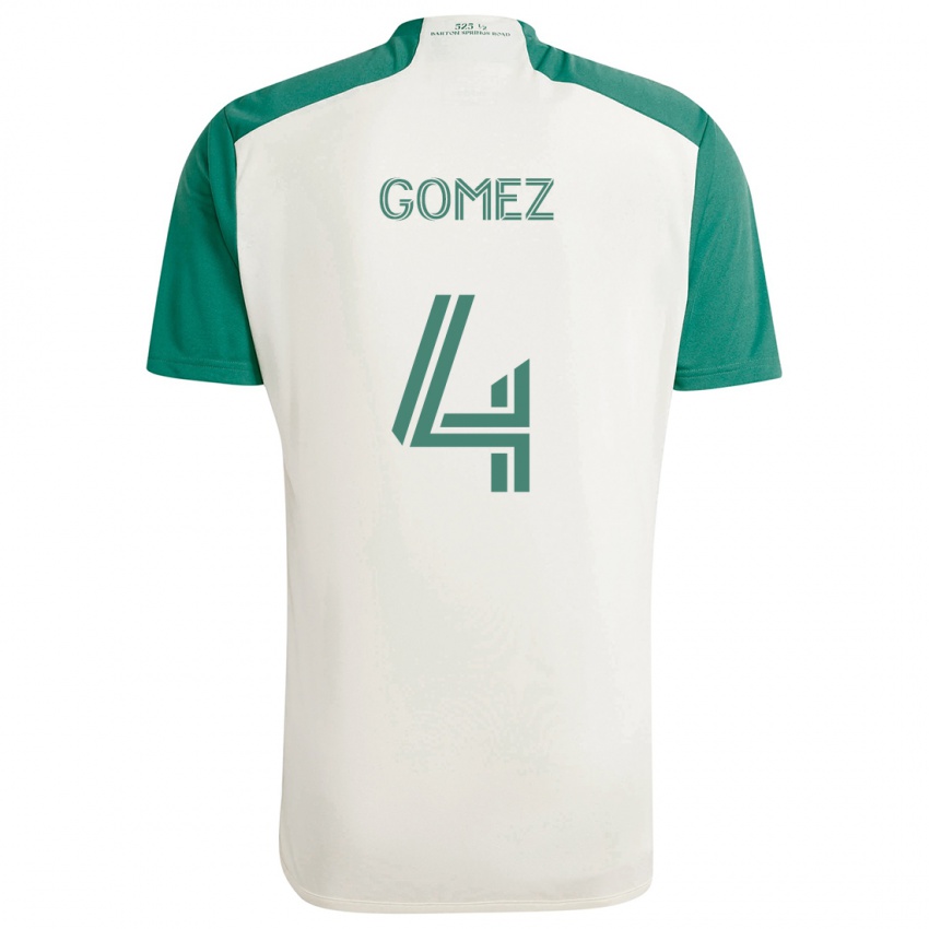 Niño Camiseta Antonio Gomez #4 Colores Tostados Verde 2ª Equipación 2024/25 La Camisa México