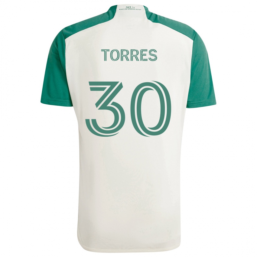 Niño Camiseta Ervin Torres #30 Colores Tostados Verde 2ª Equipación 2024/25 La Camisa México