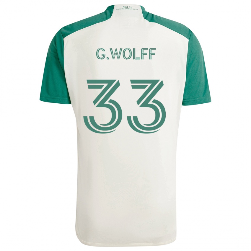 Niño Camiseta Gavin Wolff #33 Colores Tostados Verde 2ª Equipación 2024/25 La Camisa México