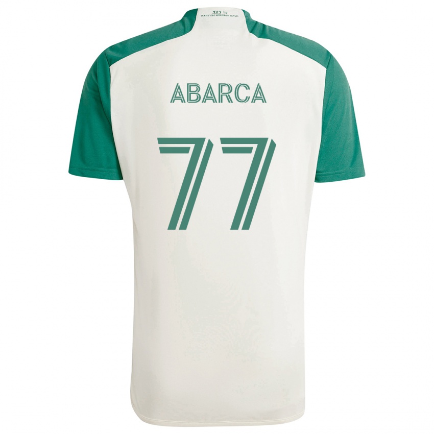 Niño Camiseta Diego Abarca #77 Colores Tostados Verde 2ª Equipación 2024/25 La Camisa México