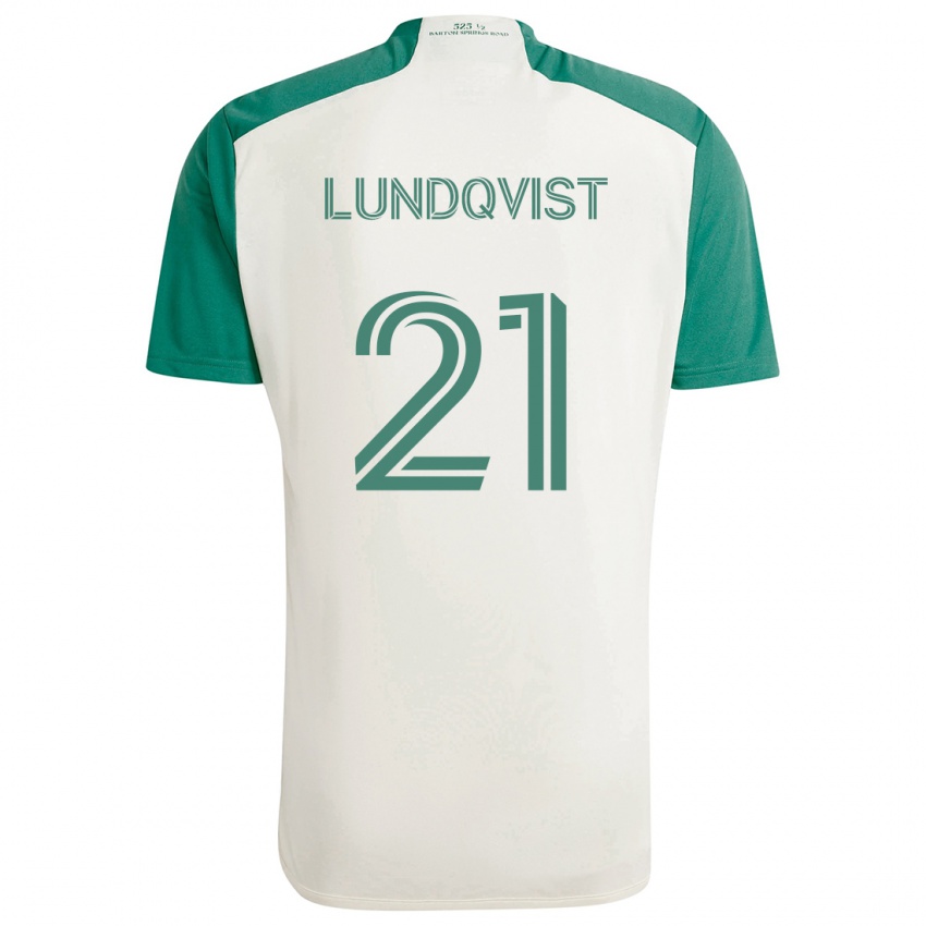 Niño Camiseta Adam Lundqvist #21 Colores Tostados Verde 2ª Equipación 2024/25 La Camisa México