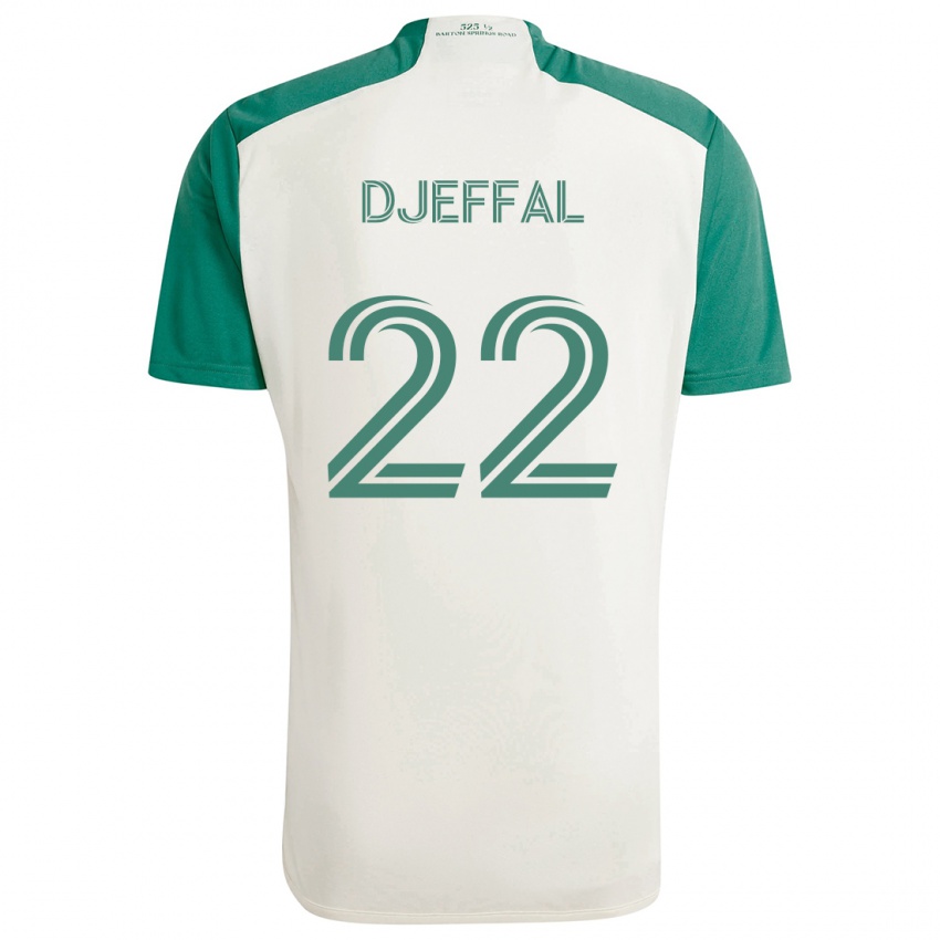 Niño Camiseta Sofiane Djeffal #22 Colores Tostados Verde 2ª Equipación 2024/25 La Camisa México