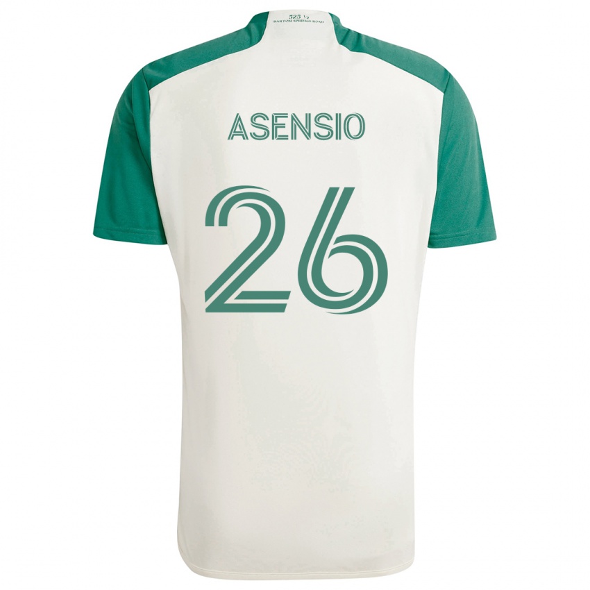 Niño Camiseta Charlie Asensio #26 Colores Tostados Verde 2ª Equipación 2024/25 La Camisa México