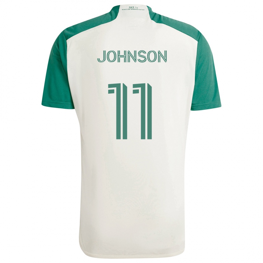 Niño Camiseta Emmanuel Johnson #11 Colores Tostados Verde 2ª Equipación 2024/25 La Camisa México