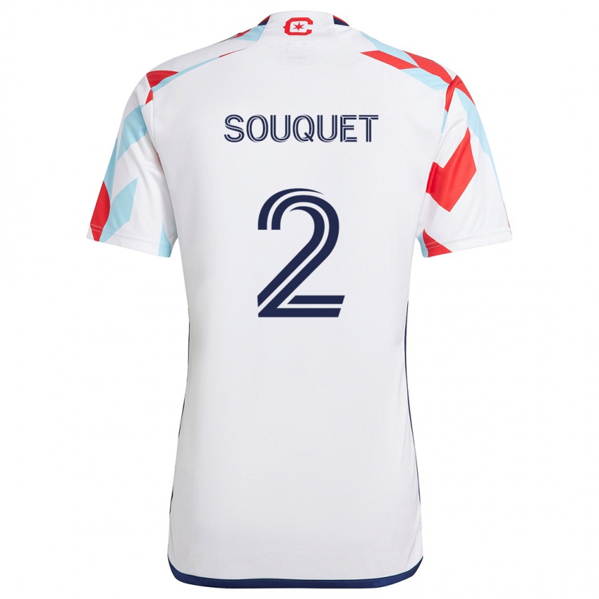 Niño Camiseta Arnaud Souquet #2 Blanco Rojo Azul 2ª Equipación 2024/25 La Camisa México