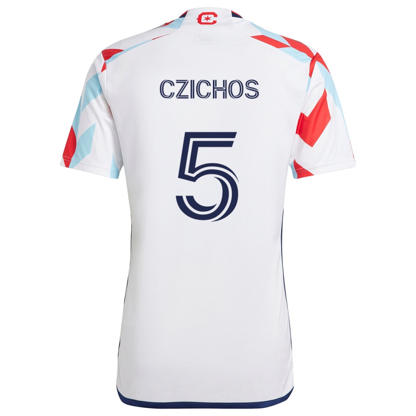 Niño Camiseta Rafael Czichos #5 Blanco Rojo Azul 2ª Equipación 2024/25 La Camisa México