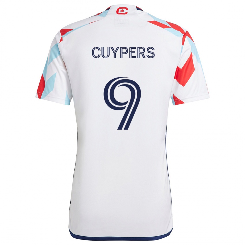 Niño Camiseta Hugo Cuypers #9 Blanco Rojo Azul 2ª Equipación 2024/25 La Camisa México