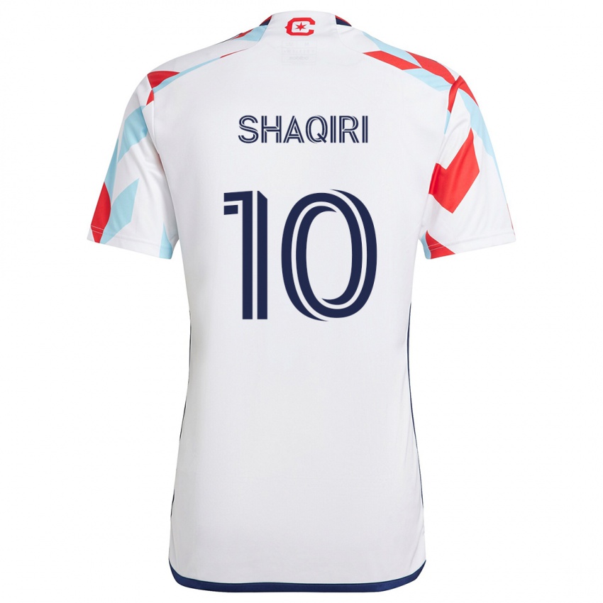 Niño Camiseta Xherdan Shaqiri #10 Blanco Rojo Azul 2ª Equipación 2024/25 La Camisa México