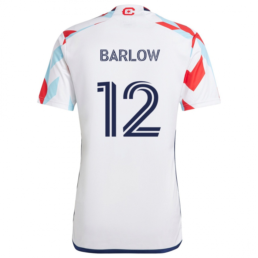 Niño Camiseta Tom Barlow #12 Blanco Rojo Azul 2ª Equipación 2024/25 La Camisa México