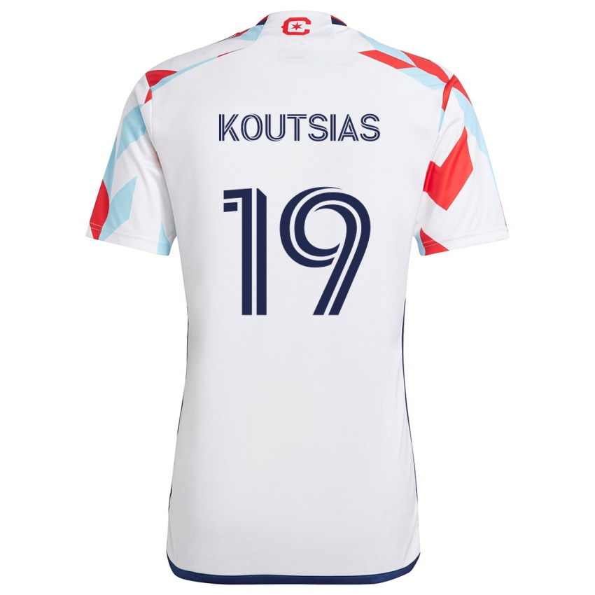 Niño Camiseta Georgios Koutsias #19 Blanco Rojo Azul 2ª Equipación 2024/25 La Camisa México