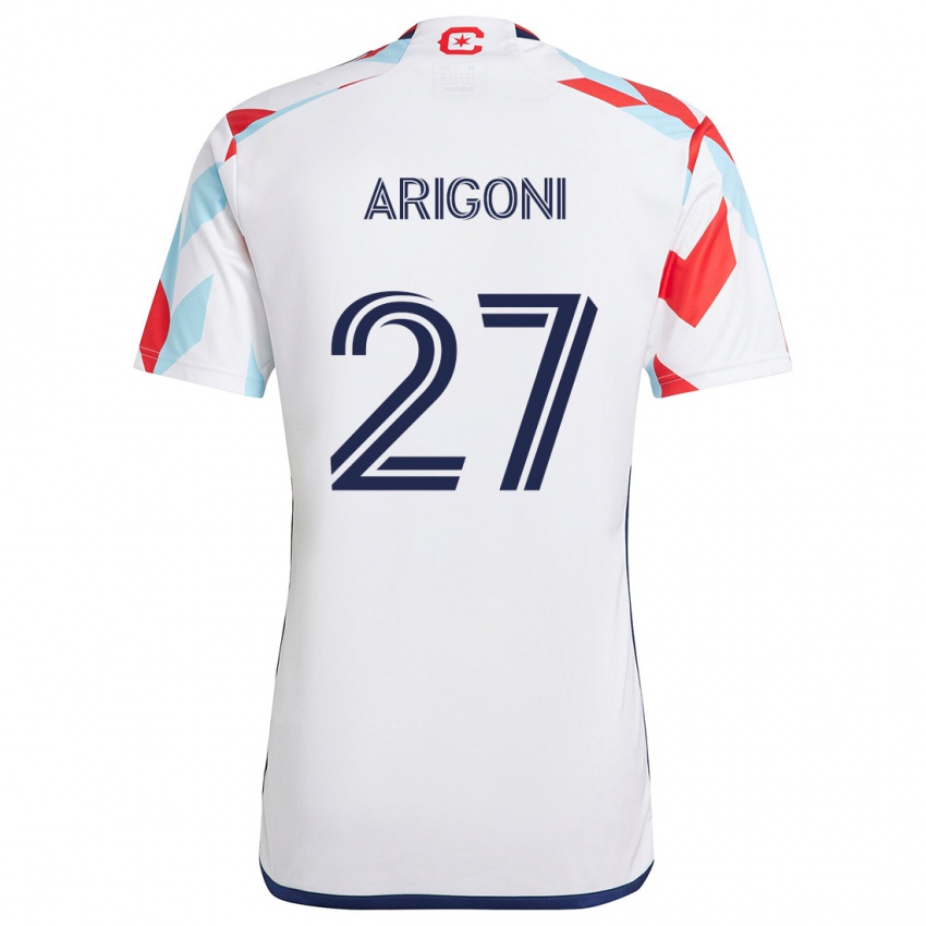 Niño Camiseta Allan Arigoni #27 Blanco Rojo Azul 2ª Equipación 2024/25 La Camisa México