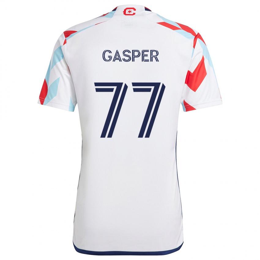 Niño Camiseta Chase Gasper #77 Blanco Rojo Azul 2ª Equipación 2024/25 La Camisa México