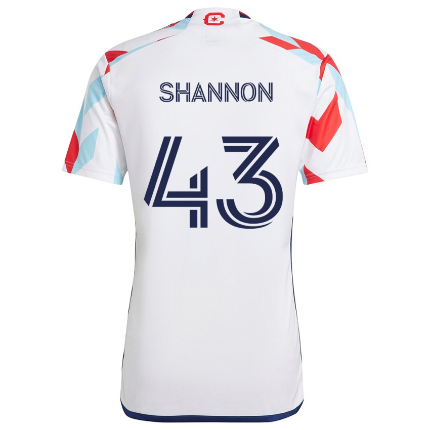 Niño Camiseta Jaylen Shannon #43 Blanco Rojo Azul 2ª Equipación 2024/25 La Camisa México