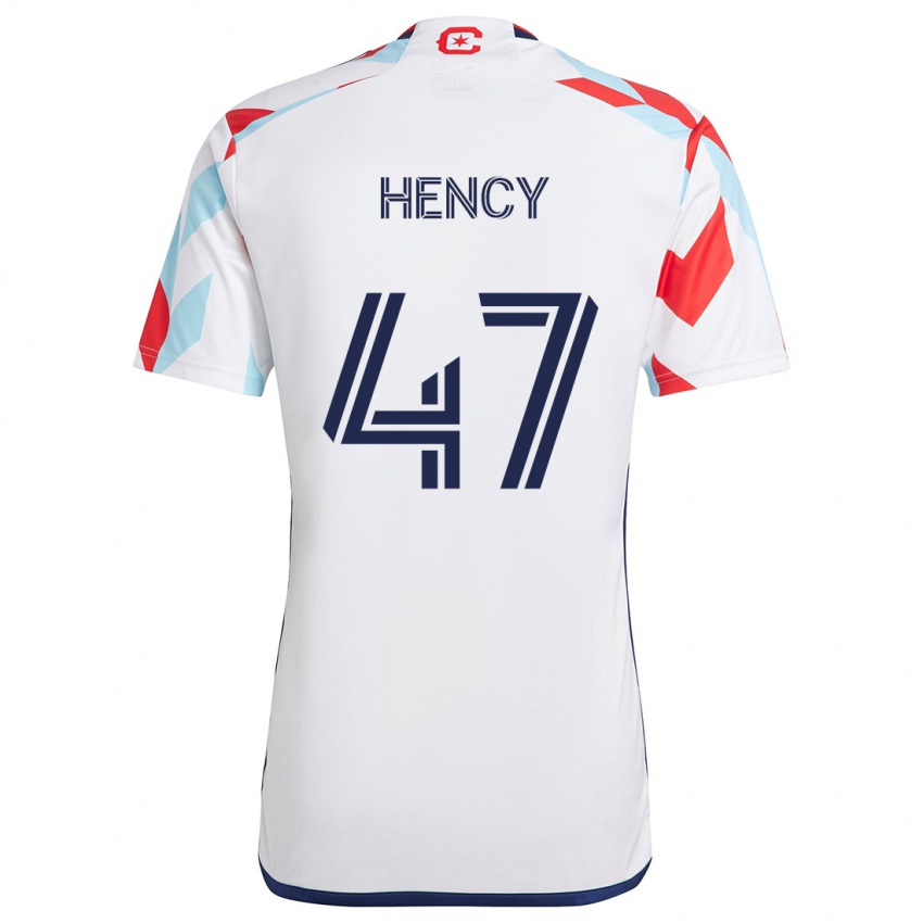 Niño Camiseta Billy Hency #47 Blanco Rojo Azul 2ª Equipación 2024/25 La Camisa México