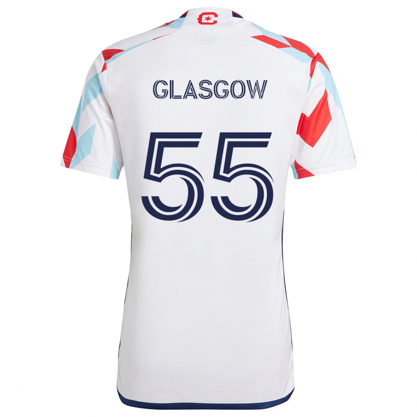 Niño Camiseta Omari Glasgow #55 Blanco Rojo Azul 2ª Equipación 2024/25 La Camisa México