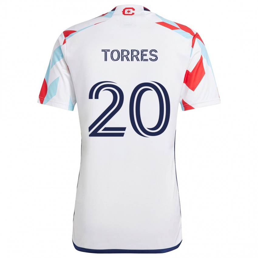 Niño Camiseta Jairo Torres #20 Blanco Rojo Azul 2ª Equipación 2024/25 La Camisa México