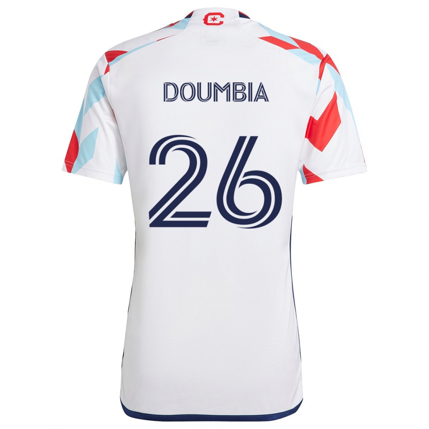 Niño Camiseta Ousmane Doumbia #26 Blanco Rojo Azul 2ª Equipación 2024/25 La Camisa México