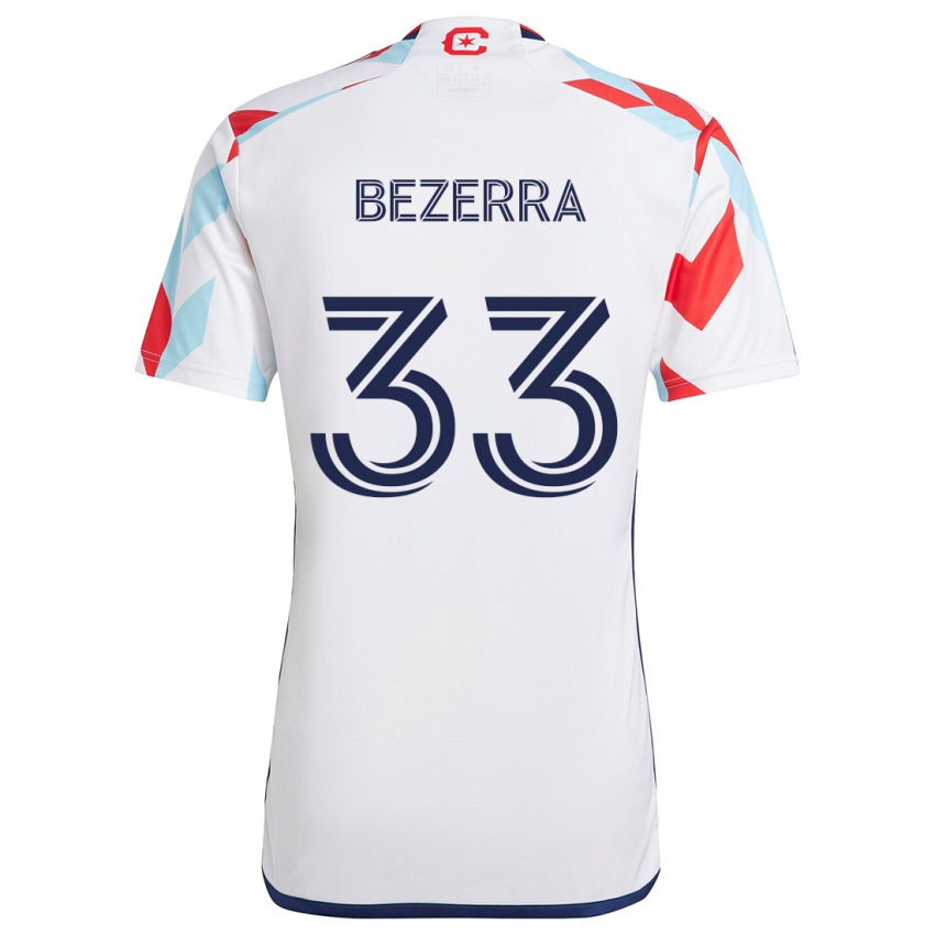 Niño Camiseta Victor Bezerra #33 Blanco Rojo Azul 2ª Equipación 2024/25 La Camisa México