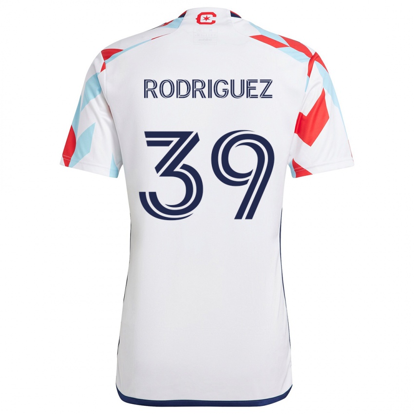 Niño Camiseta Allan Rodriguez #39 Blanco Rojo Azul 2ª Equipación 2024/25 La Camisa México