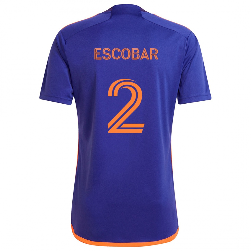 Niño Camiseta Franco Escobar #2 Púrpura Naranja 2ª Equipación 2024/25 La Camisa México