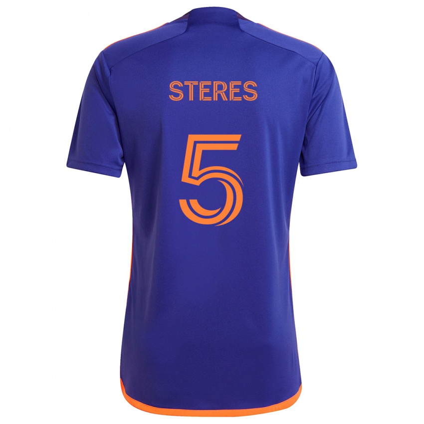 Niño Camiseta Daniel Steres #5 Púrpura Naranja 2ª Equipación 2024/25 La Camisa México