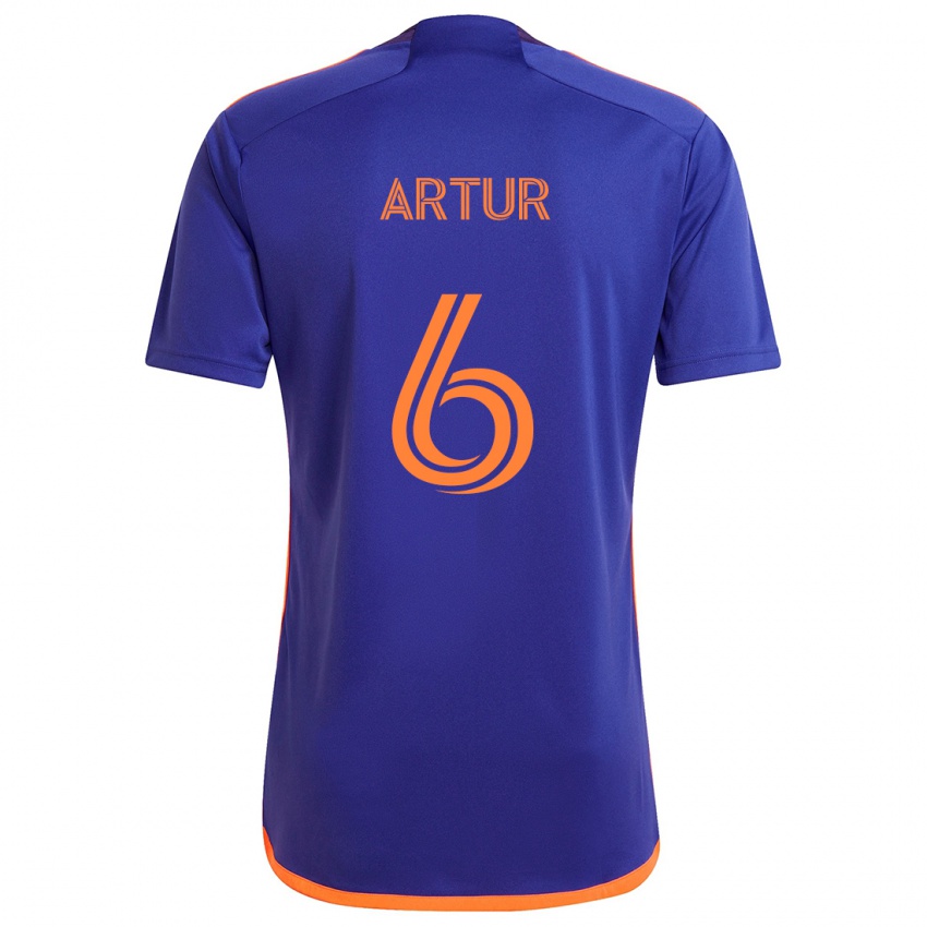 Niño Camiseta Artur #6 Púrpura Naranja 2ª Equipación 2024/25 La Camisa México