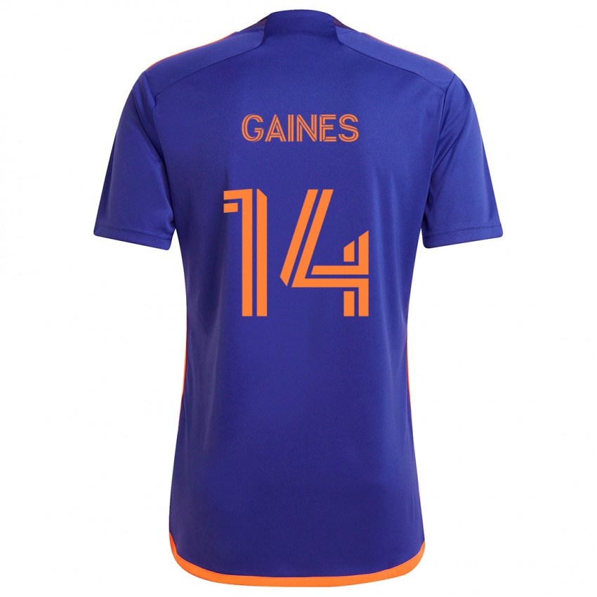 Niño Camiseta Mckinze Gaines #14 Púrpura Naranja 2ª Equipación 2024/25 La Camisa México