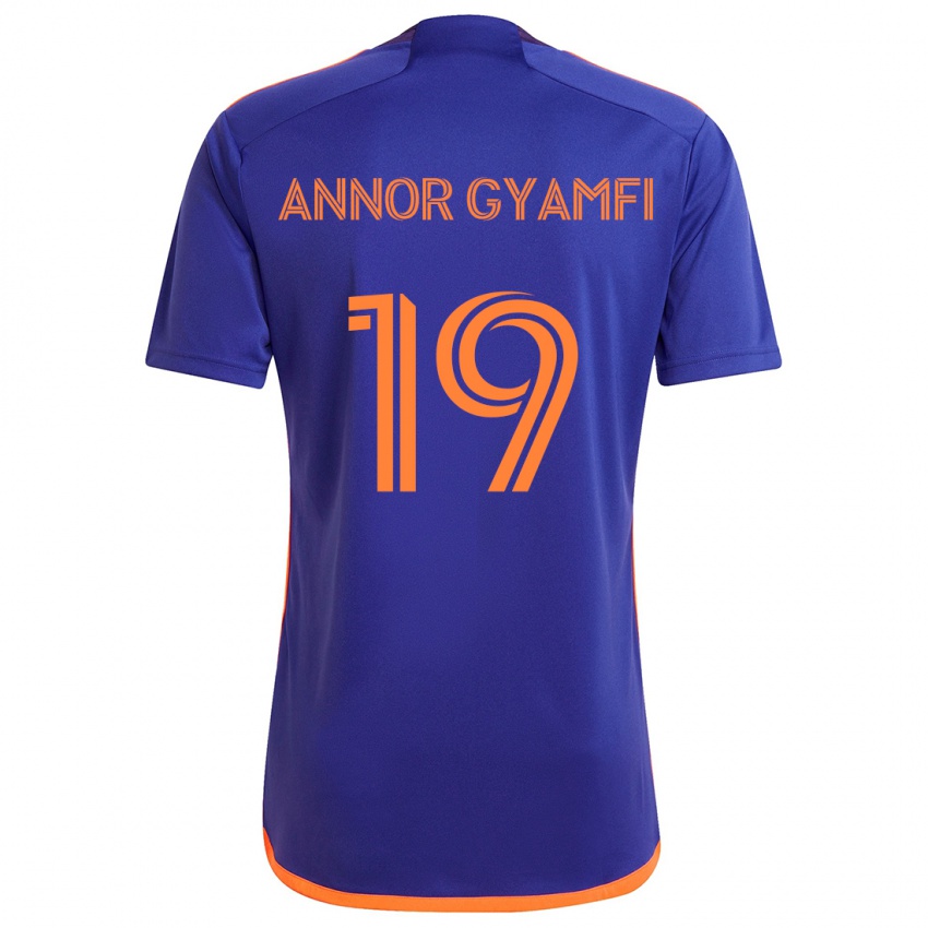 Niño Camiseta Stephen Annor Gyamfi #19 Púrpura Naranja 2ª Equipación 2024/25 La Camisa México