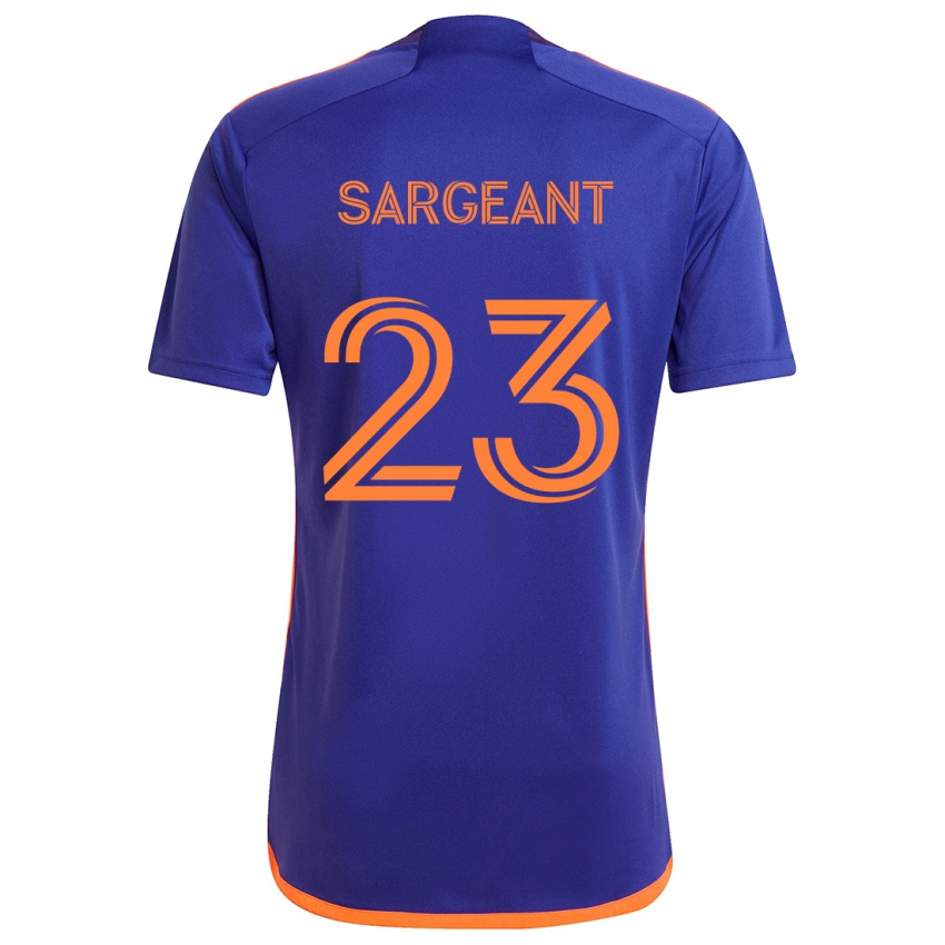 Niño Camiseta Kieran Sargeant #23 Púrpura Naranja 2ª Equipación 2024/25 La Camisa México