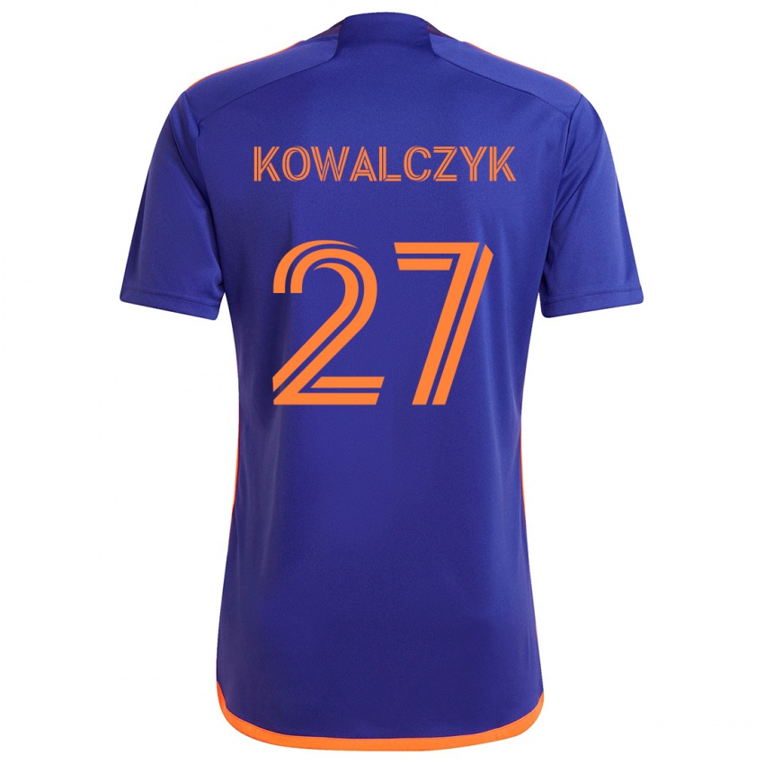 Niño Camiseta Sebastian Kowalczyk #27 Púrpura Naranja 2ª Equipación 2024/25 La Camisa México