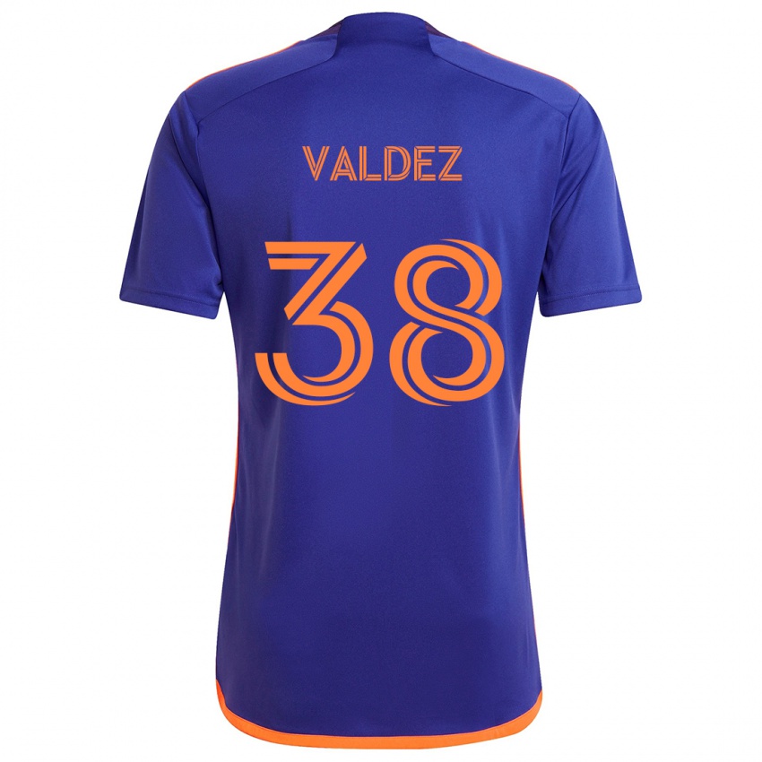 Niño Camiseta Xavier Valdez #38 Púrpura Naranja 2ª Equipación 2024/25 La Camisa México