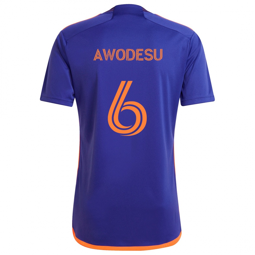 Niño Camiseta Femi Awodesu #6 Púrpura Naranja 2ª Equipación 2024/25 La Camisa México