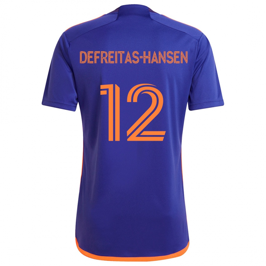 Niño Camiseta Nicholas Defreitas-Hansen #12 Púrpura Naranja 2ª Equipación 2024/25 La Camisa México