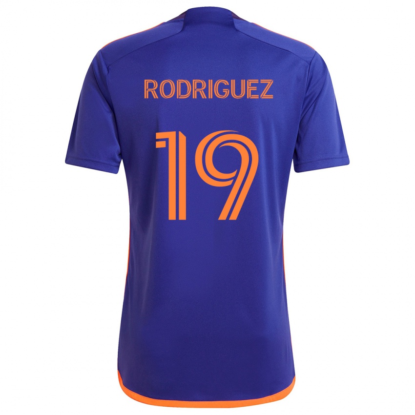 Niño Camiseta Sebastian Rodriguez #19 Púrpura Naranja 2ª Equipación 2024/25 La Camisa México