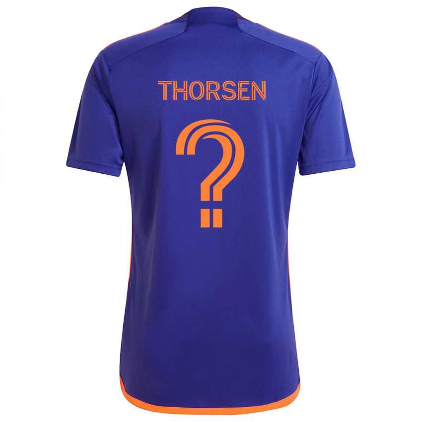 Niño Camiseta Liam Thorsen #0 Púrpura Naranja 2ª Equipación 2024/25 La Camisa México