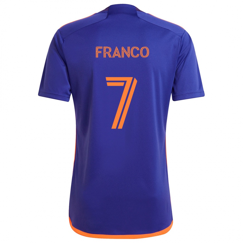 Niño Camiseta Iván Franco #7 Púrpura Naranja 2ª Equipación 2024/25 La Camisa México