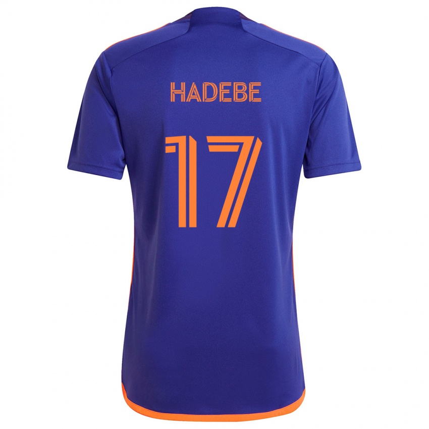 Niño Camiseta Teenage Hadebe #17 Púrpura Naranja 2ª Equipación 2024/25 La Camisa México