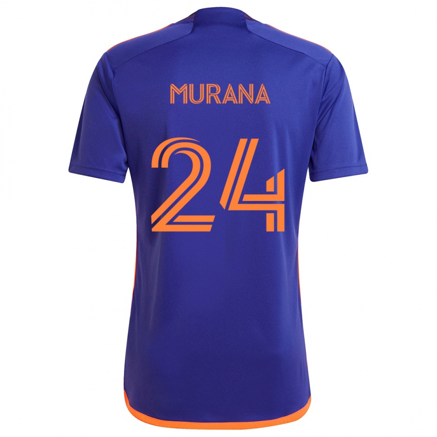 Niño Camiseta Mujeeb Murana #24 Púrpura Naranja 2ª Equipación 2024/25 La Camisa México