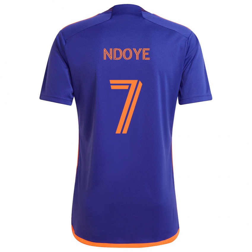 Niño Camiseta Papa Ndoye #7 Púrpura Naranja 2ª Equipación 2024/25 La Camisa México