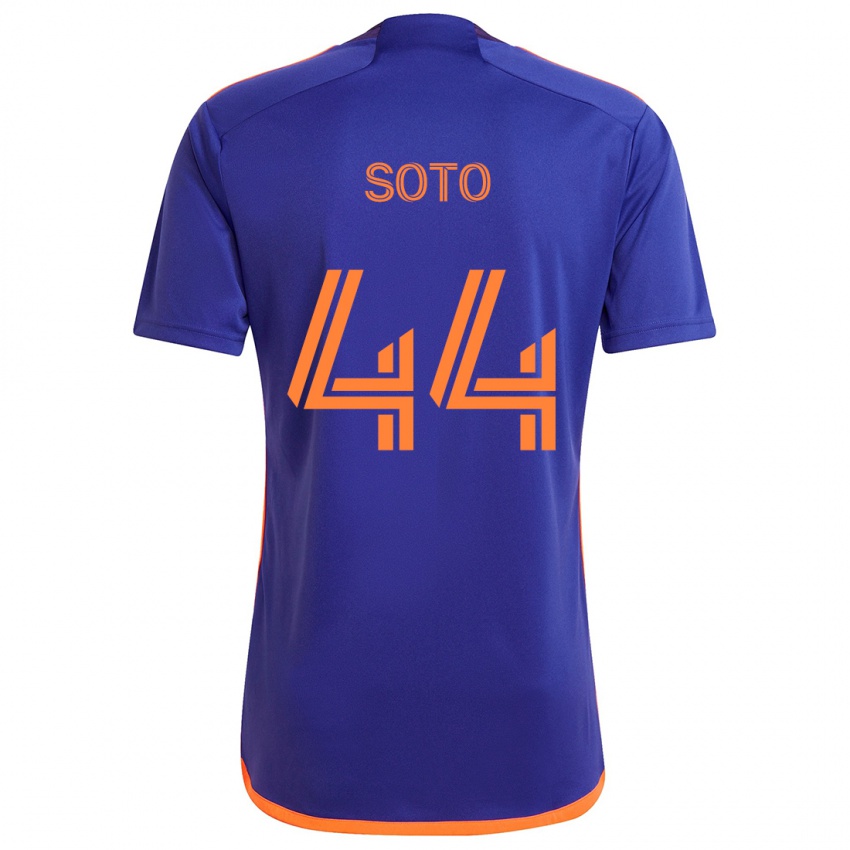 Niño Camiseta Ezekiel Soto #44 Púrpura Naranja 2ª Equipación 2024/25 La Camisa México